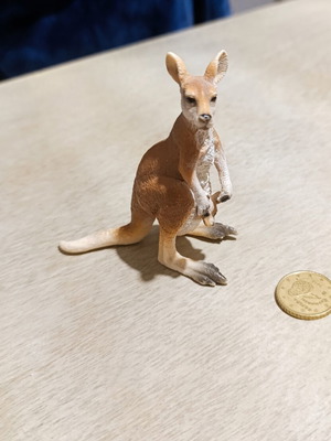 Kangaroo figure with baby used