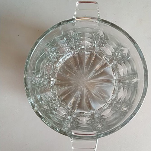 Vintage ice bucket from Italy made of cut glass like new