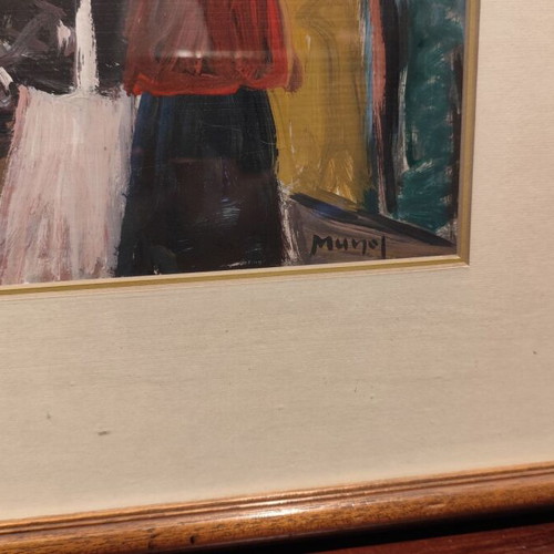 Manos Zacharakis painting used with female figures and frame