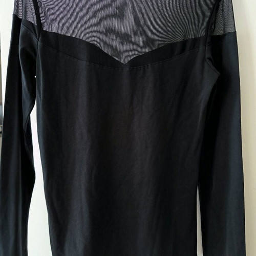Black women's blouse with transparency new, size L