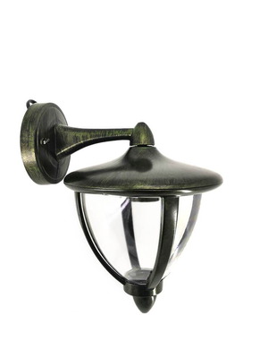 Dorian Green Garden Lantern with Top Holder, E27, IP44, New