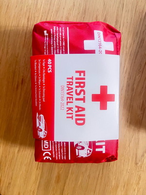 First Aid Kit Car Fabric Certified DIN 13164 new