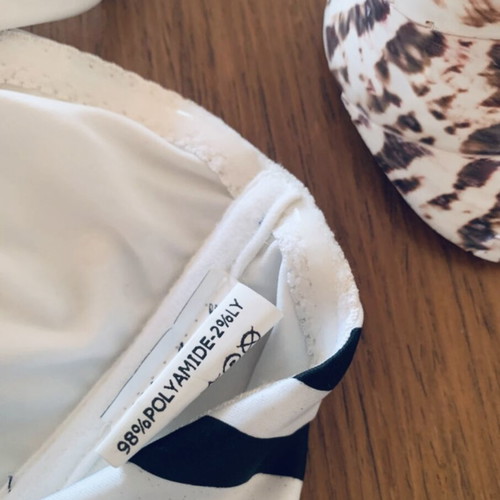 City Angels bikini, strapless top, black and white