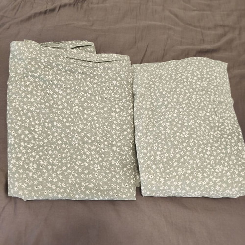 Cotton bed sheet set like new, single bed, JYSK, printed