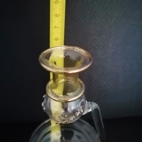 Handmade Egyptian essential oil diffuser Pyrex glass with gold details new