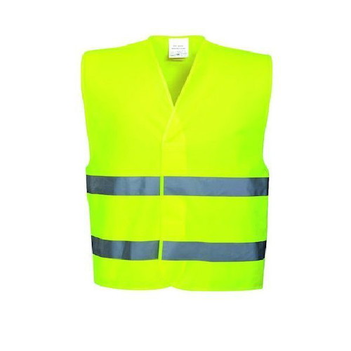 Reflective reinforced yellow safety vest new