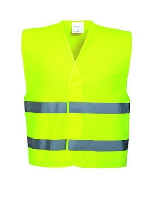 Reflective reinforced yellow safety vest new