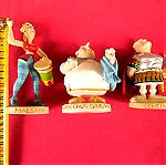  Τρία συλλεκτικά αγαλματάκια από το κόμικ Asterix & Ovelix.