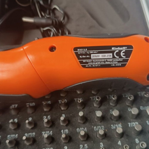 Bavaria by Einhell BSD 3.6 rechargeable screwdriver with 100 bits and case new