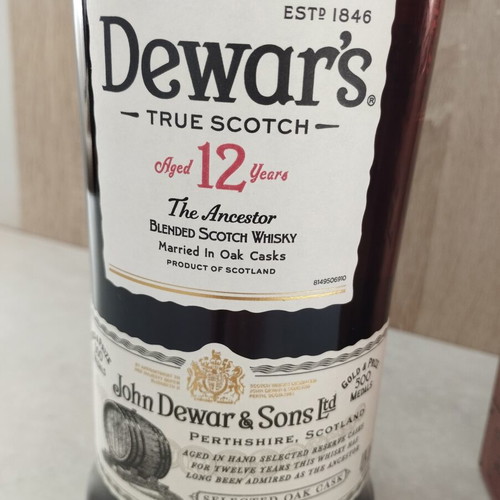 Dewar's 12 Years Blended Scotch Whisky 1 Liter sealed with box