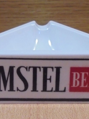 Amstel beer old promotional plastic ashtray used