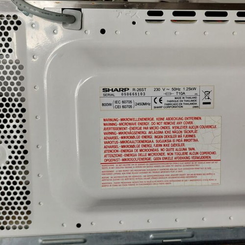 Sharp R26ST Microwave Oven used, without turntable mechanism