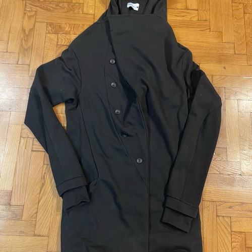 Gabbiano modern jacket/trench coat used, size Large, black