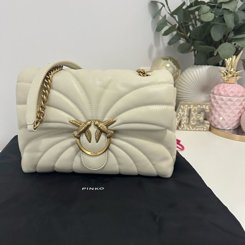Pinko crossbody bag new, beige and white