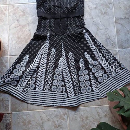 Summer dress made in Italy new, cotton, black and white