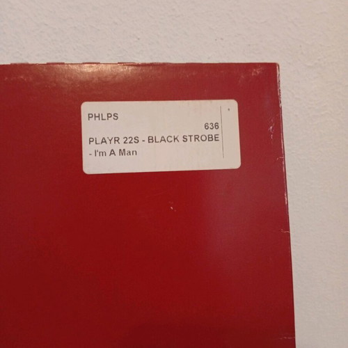 Black Strobe I'm A Man Vinyl 12" Single like new, electronic