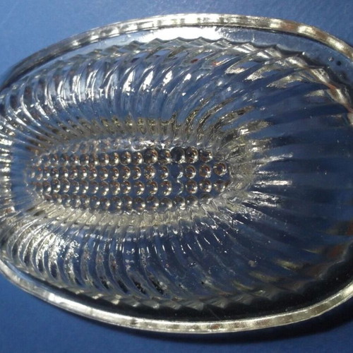 Vintage solid glass grater used for fruits and baby food