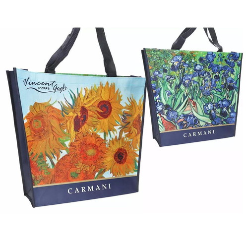 Carmani shoulder bag new with Van Gogh Sunflowers and Irises artwork