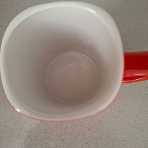Nescafe mug used with red embossed letters, collectible