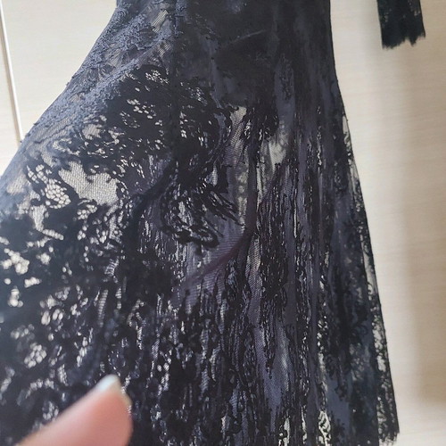 MNG black maxi lace dress new size Small