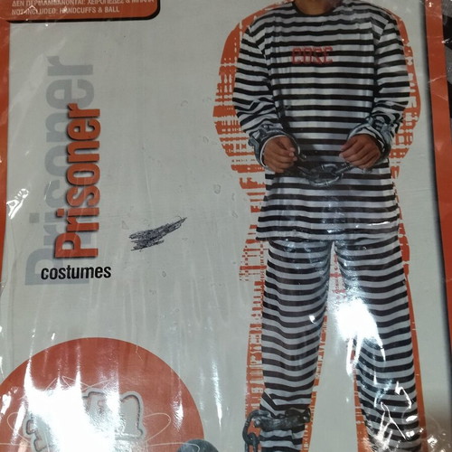Carnival Costume Prisoner new, adult one size
