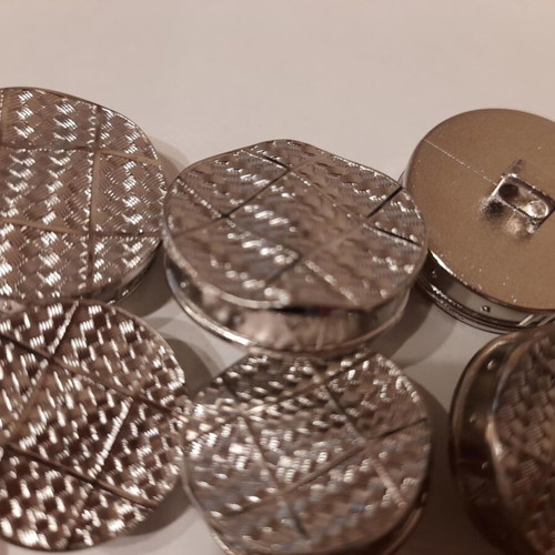 Silver buttons new, pack of 31 pieces