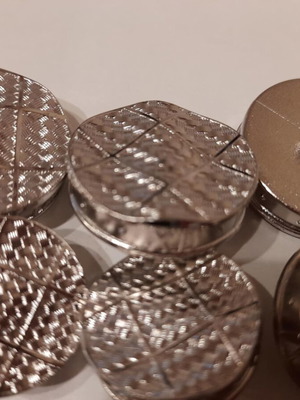 Silver buttons new, pack of 31 pieces