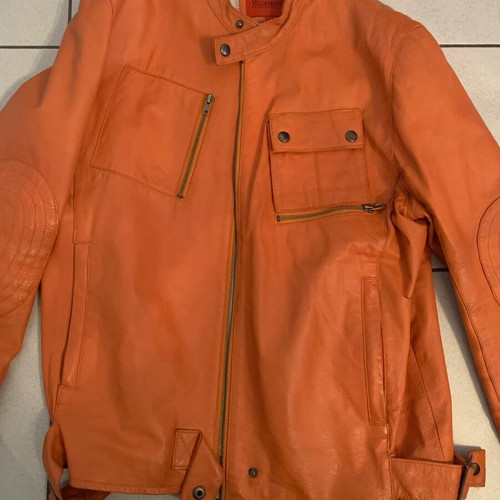 Nappa leather jacket 100% large and Iveco XXL work vest like new