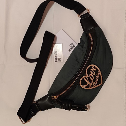 Love Moschino Quilted Nylon Fanny Pack new, dark green