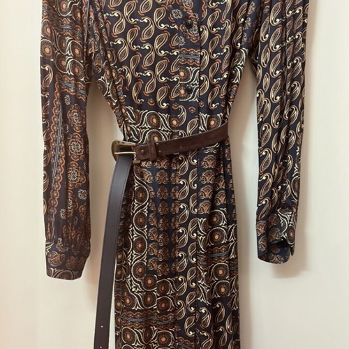 Passager dress midi to maxi with brown patterns like new, size L