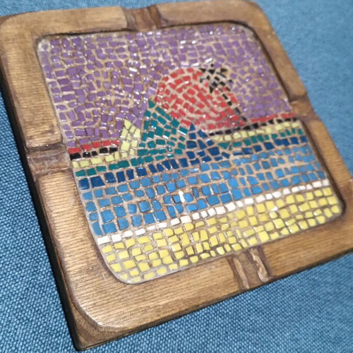 Mosaic ashtray handmade like new