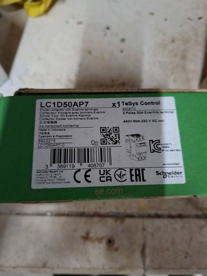 Schneider LC1D50AP7 TeSys Control 3-полюсен силов контактор 50A 230V AC