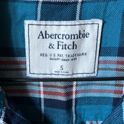 Abercrombie & Fitch women's shirt plaid, 100% viscose, small, like new