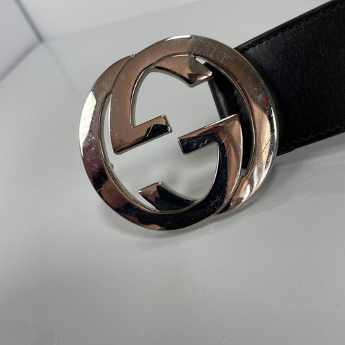 Gucci leather belt 85 cm used, black