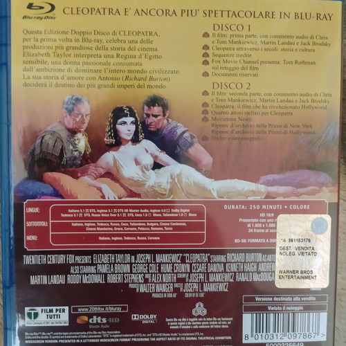 Cleopatra double Blu-Ray like new with Greek subtitles