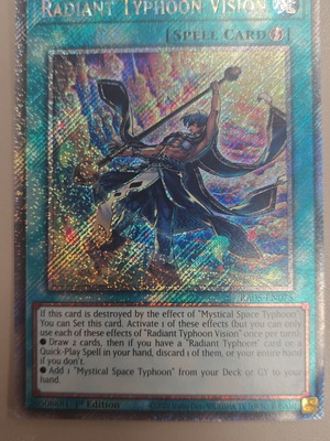 Radiant Typhoon Vision Platinum Secret Rare κάρτα Yu-Gi-Oh! καινούργια