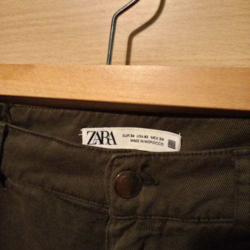 Zara dark olive green pants like new