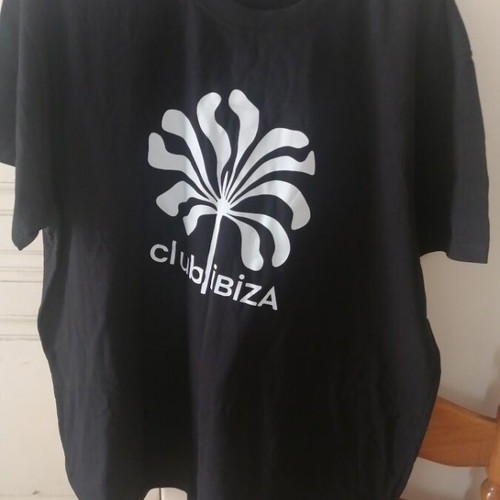 Club Ibiza Unisex T-shirt 2XL new, 100% cotton, black