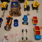 Various toy vehicles, assorted sizes, set