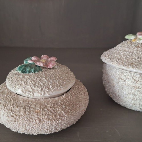 Capo di Monte handmade ceramic decorative set