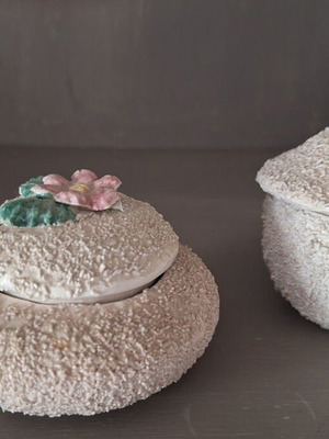 Capo di Monte handmade ceramic decorative set