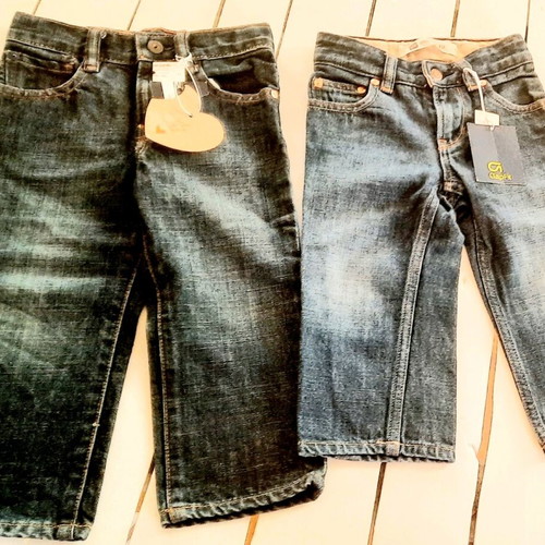 GAP jeans for baby 2 years comfort fit, dark blue button new