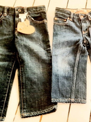 GAP jeans for baby 2 years comfort fit, dark blue button new