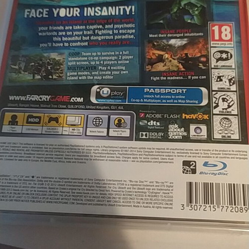 Far Cry 3 PS3 Essentials game like new with booklet