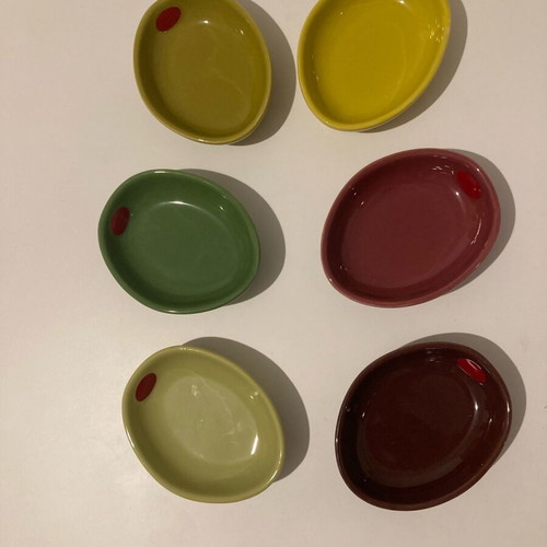 Set of 6 bowls for nuts and sauce new, colorful