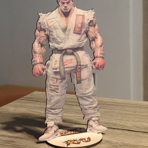 Street Fighter Ryu wooden standee custom streetwear design, new