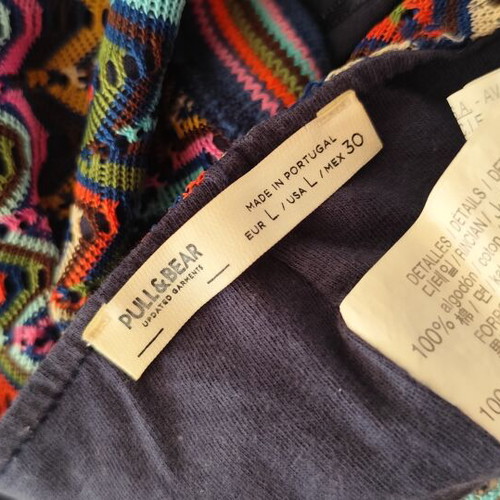 Boho/hoppie halter top Pull & Bear like new, multicolor, size L