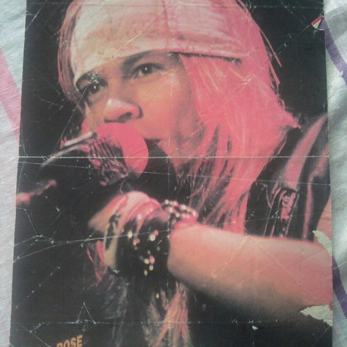 New Kids On The Block & Guns N Roses poster used, 27x20.5 cm