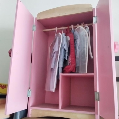 Wooden toy wardrobe new