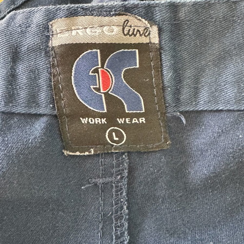 CS Work Wear ErgoLine work pants used, size L, dark blue